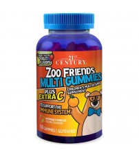 Вітаміни для дітей 21st Century Zoo Friends Multi Gummies Plus Extra C 60gum